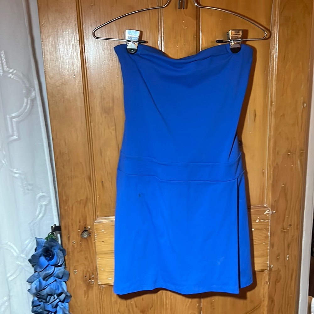 Size 0, Beautiful royal blue, strapless, dress, never worn, I only use venmo